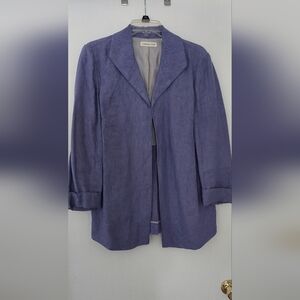 Like New 100% Linen Periwinkle Blazer Jacket